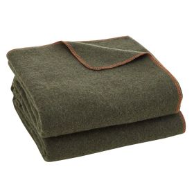 Wool Camping Blanket, Large Warm Stadium Blanket, Waterproof & Windproof, Flame Retardant, Great for Outdoors, Picnics, Hiking, Sports Events, Tr