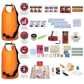 3 Person Comfort Survival Kit, Dry Bag