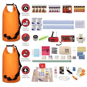 4 Person Comfort Survival Kit, Dry Bag