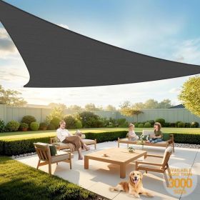 12'X12'X12' Dark Grey HDPE Sunshade Sail (Option: defaulttitle)